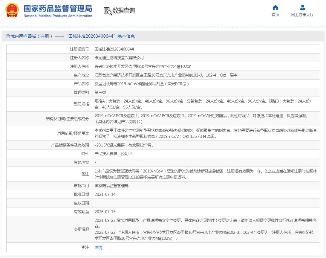 新型冠状病毒2019-nCoV核酸检测试剂盒